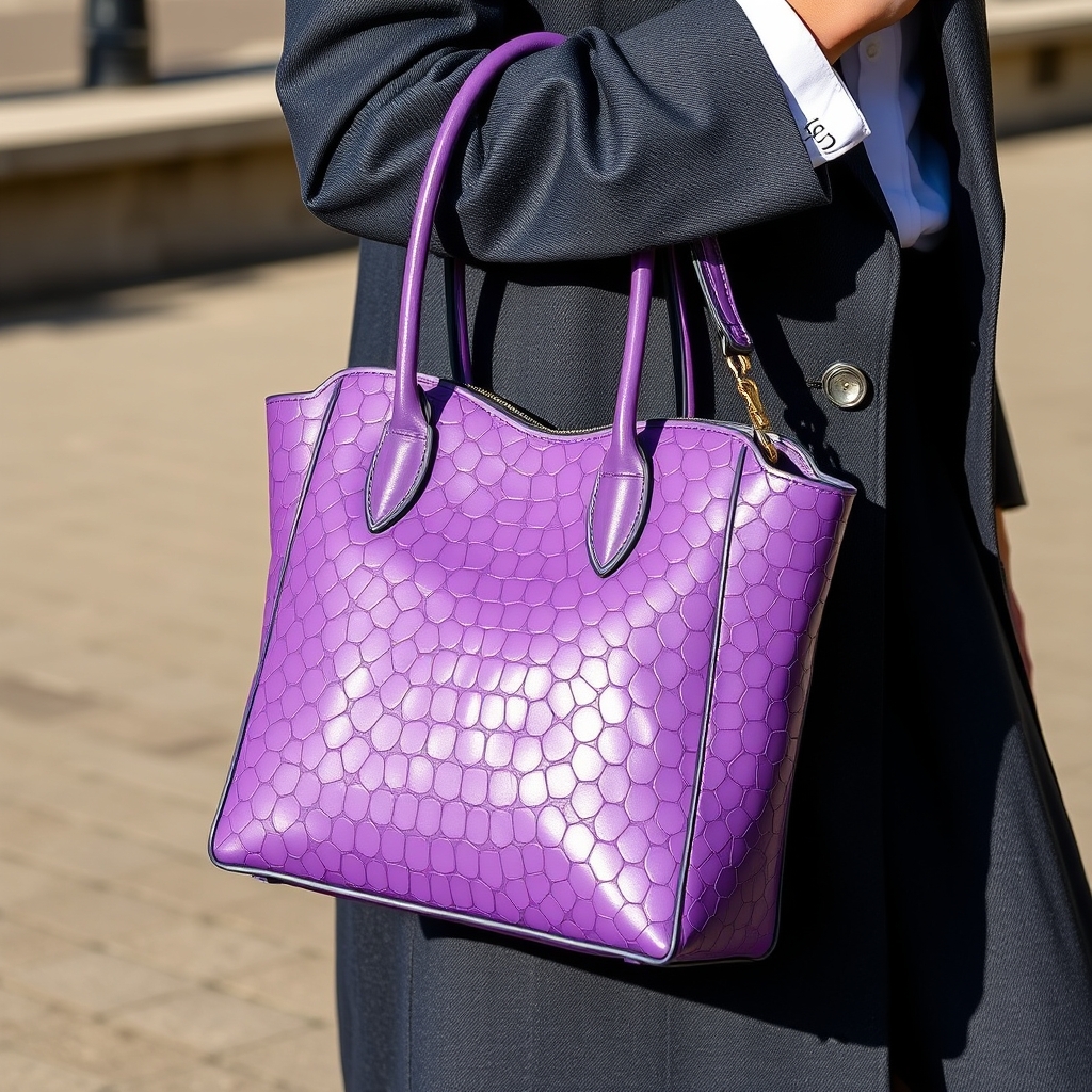 #sac en cuir MUSSET violet grain naturel