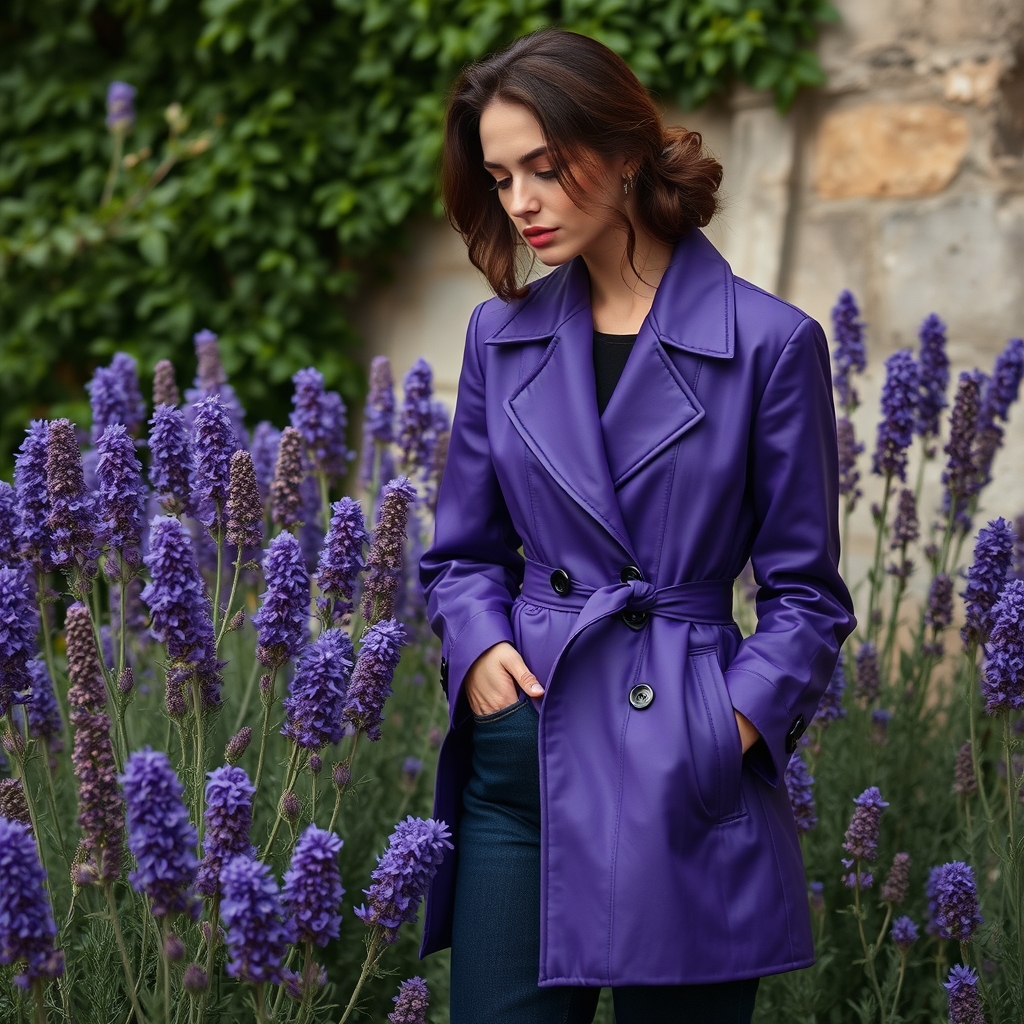 #sac en cuir MUSSET violet grain naturel