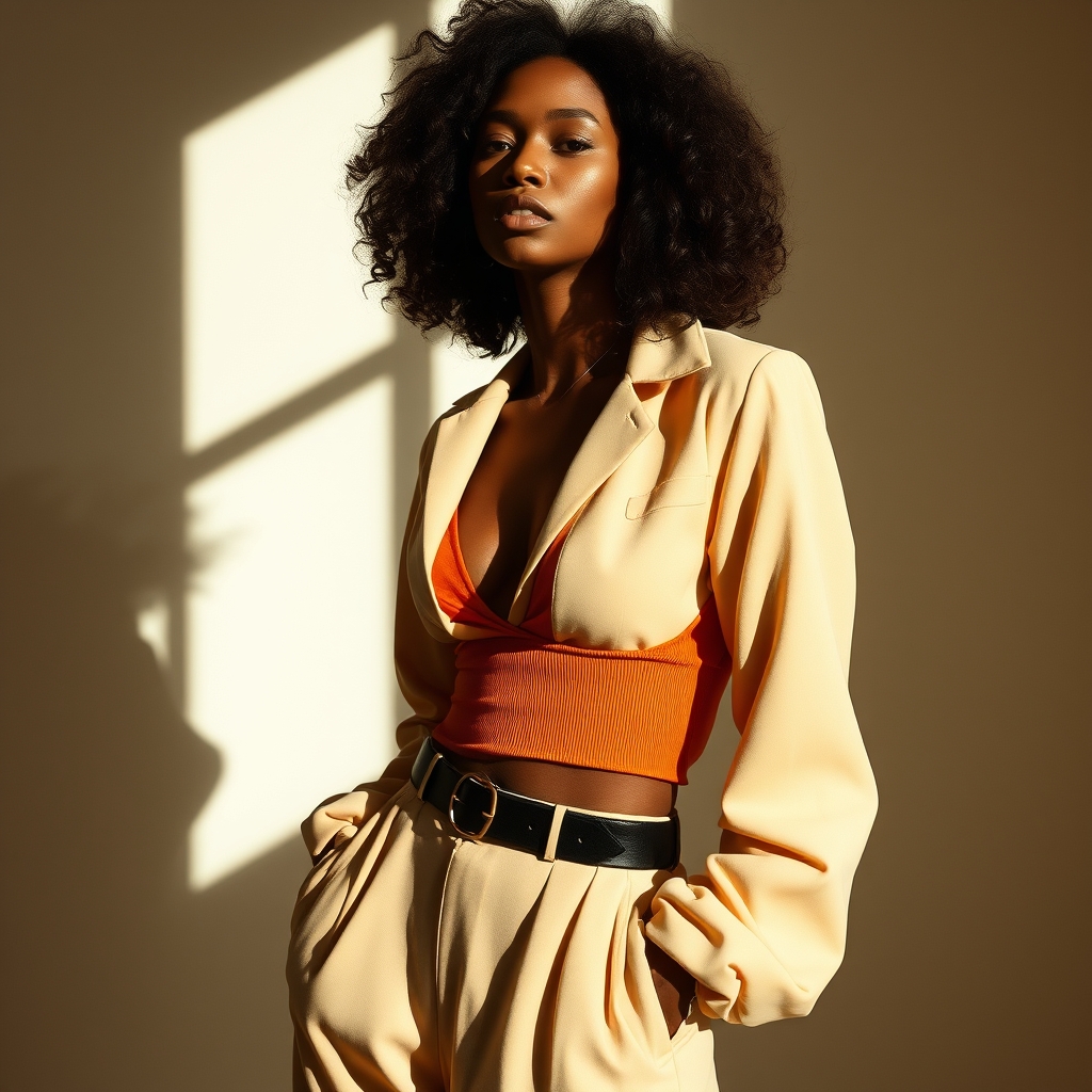 #Octave sac en cuir orange pleine fleur avec poignée et bandoulière amovible