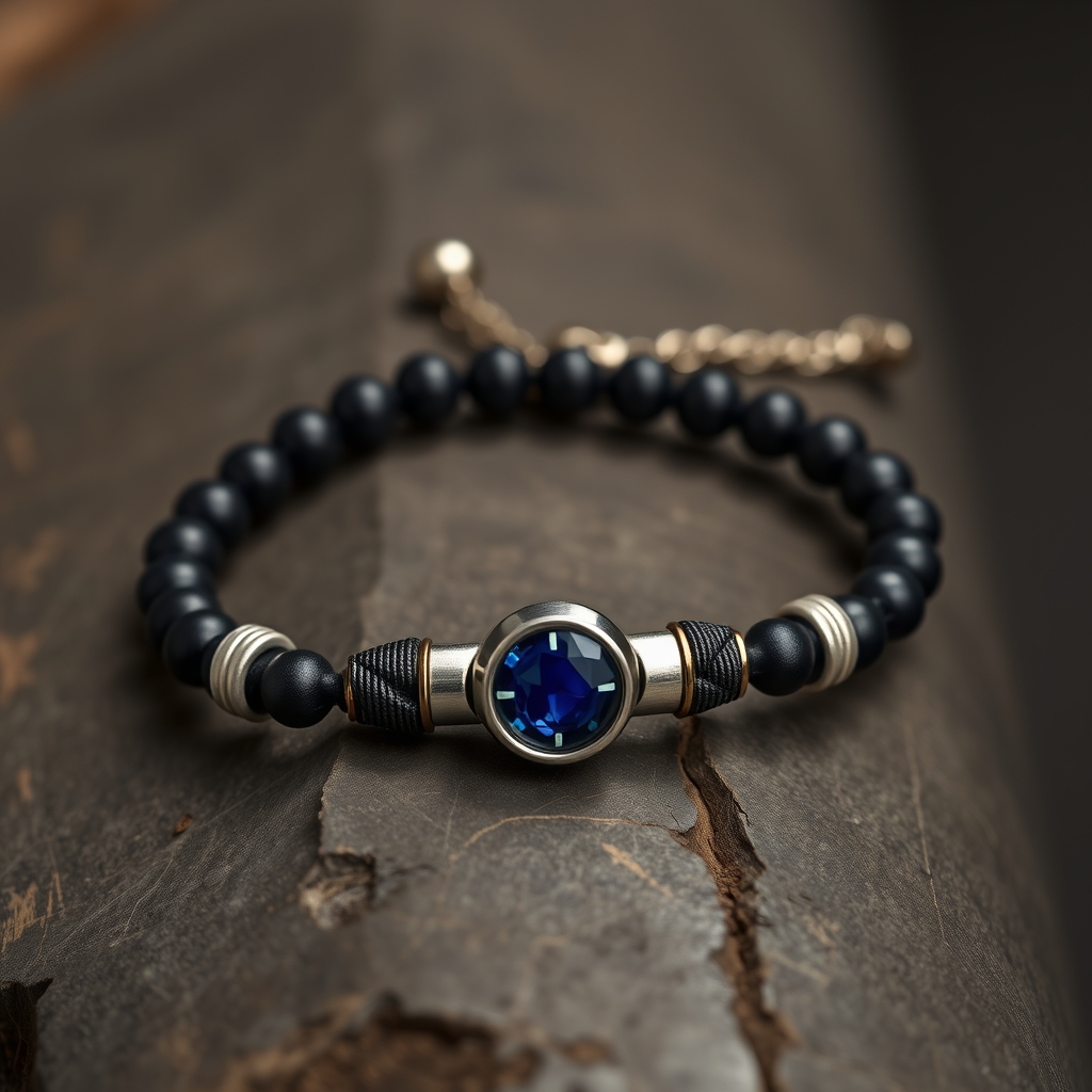 Bracelet manchette en cuir grain naturel
